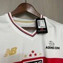 Camisa São Paulo 25/26 Casa New Balance Masculina - Branco+Vermelho