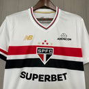 Camisa São Paulo 25/26 Casa New Balance Masculina - Branco+Vermelho