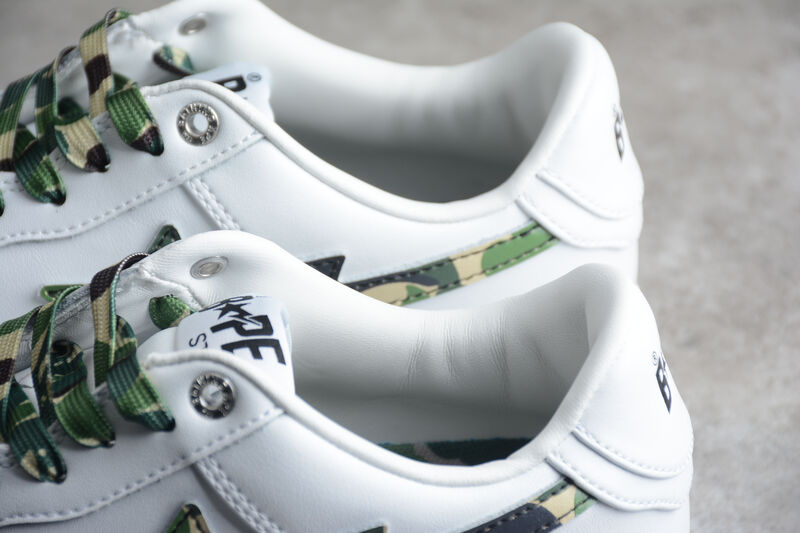 Bape Sta Low White ABC Camo Green