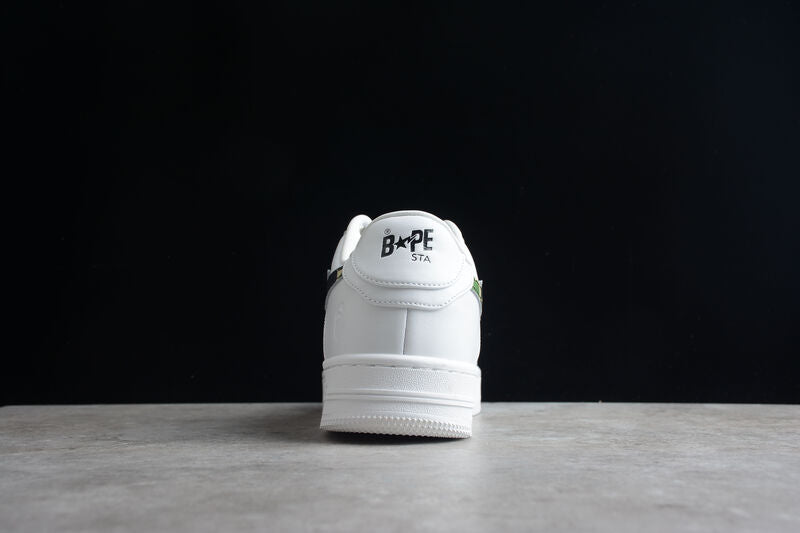 Bape Sta Low White ABC Camo Green