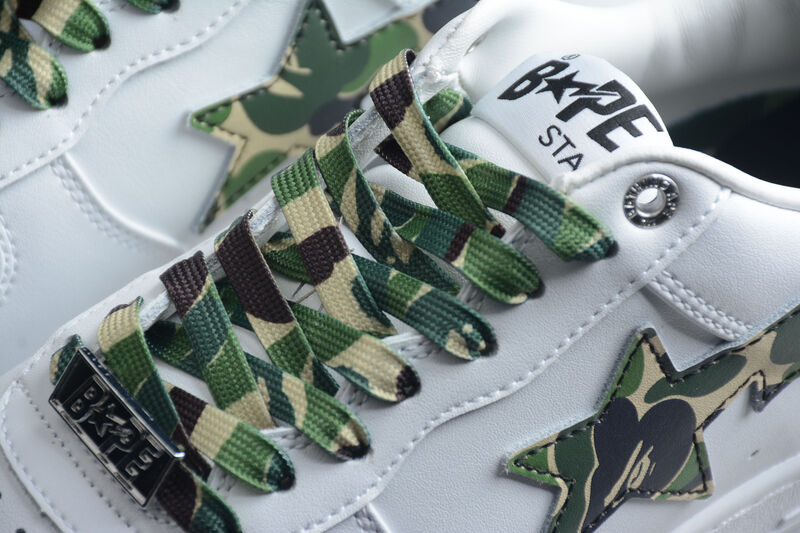 Bape Sta Low White ABC Camo Green