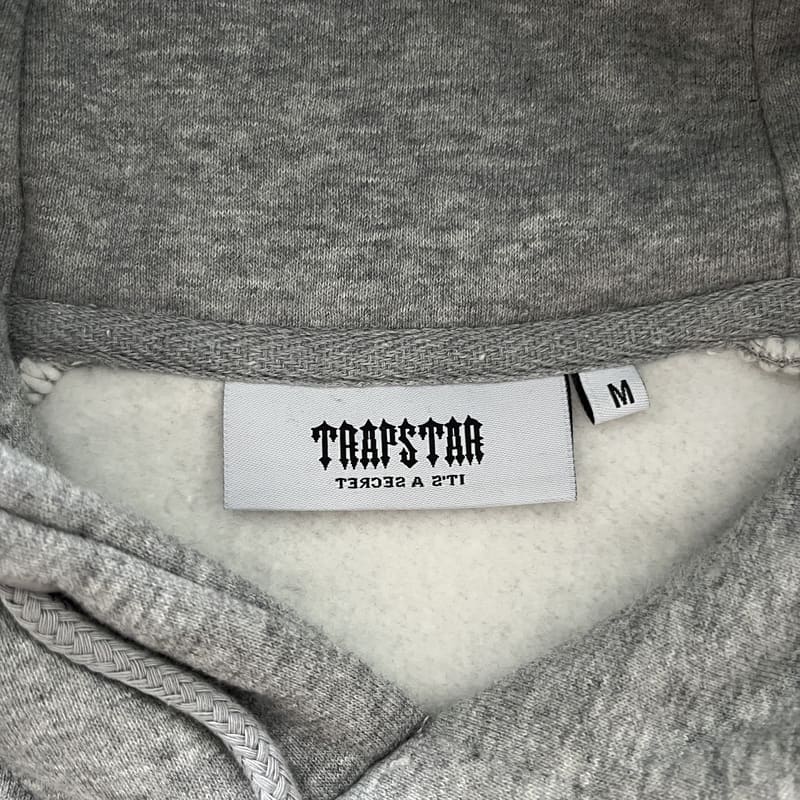 Conjunto Trapstar Chenille Decoded 2.0 Hoodie Grey/Ice Blue