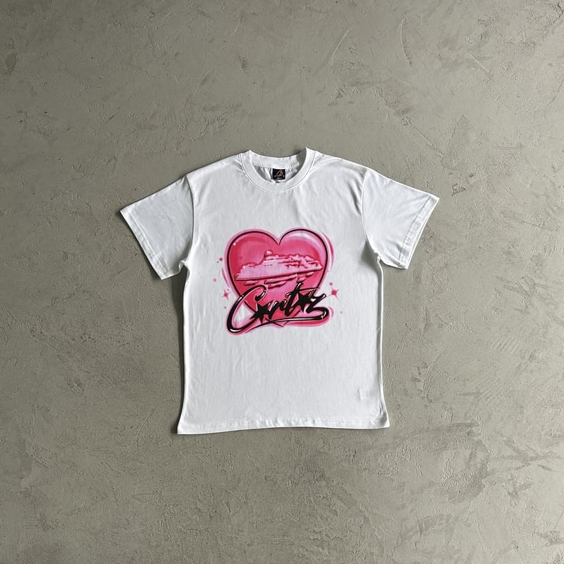 Camiseta Corteiz Pink Heart Tee