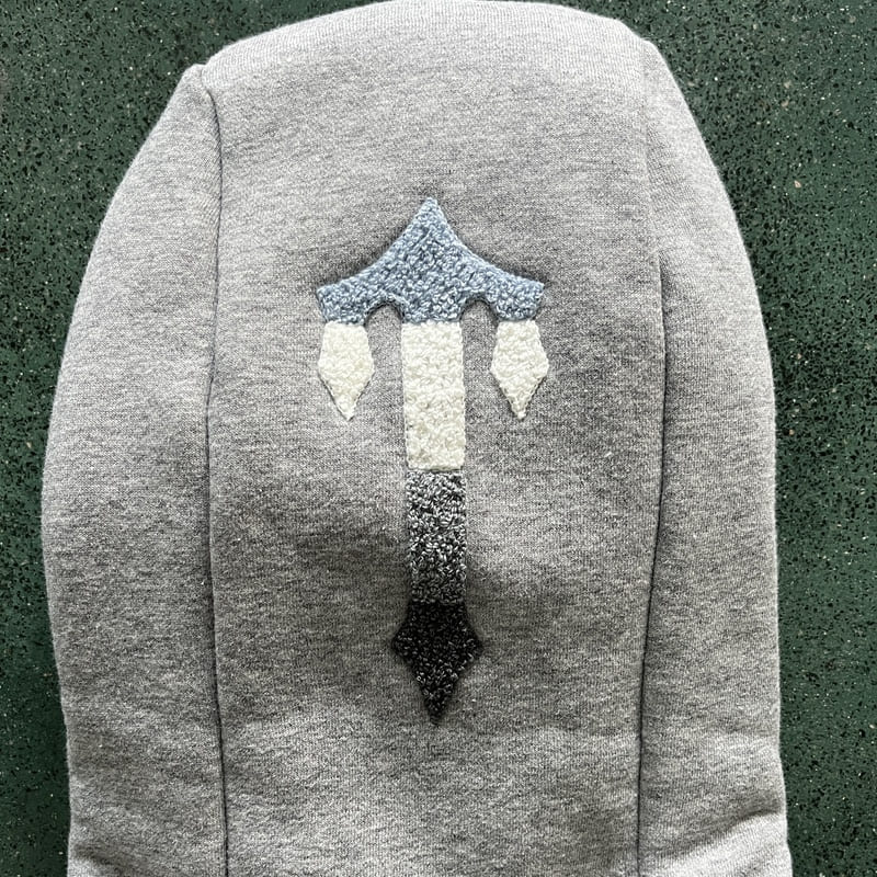 Conjunto Trapstar Chenille Decoded 2.0 Hoodie Grey/Ice Blue