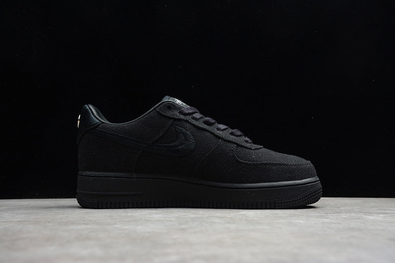 Stussy x Nike Air Force 1 Triple Black