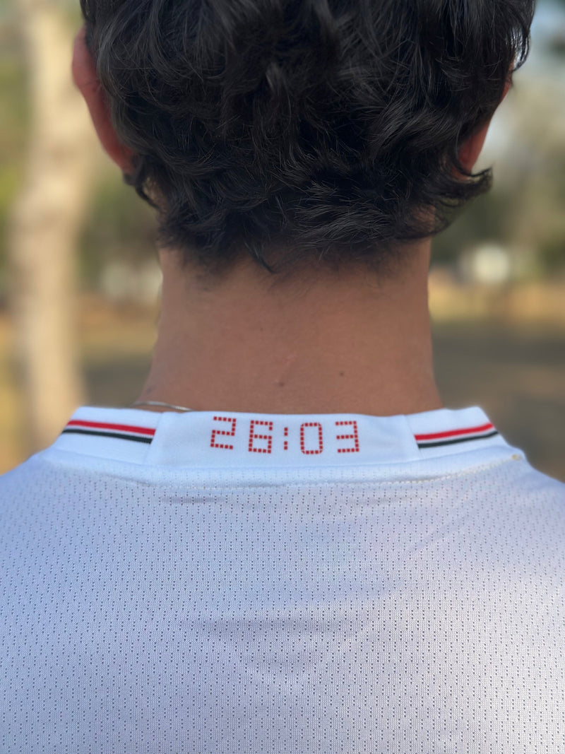Camisa São Paulo 25/26 Casa New Balance Masculina - Branco+Vermelho