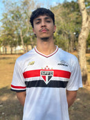 Camisa São Paulo 25/26 Casa New Balance Masculina - Branco+Vermelho