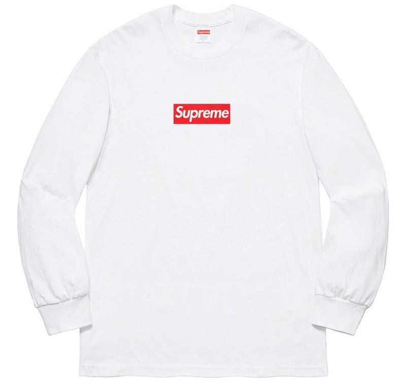 Camiseta Supreme LongSleeve Box Logo Branca