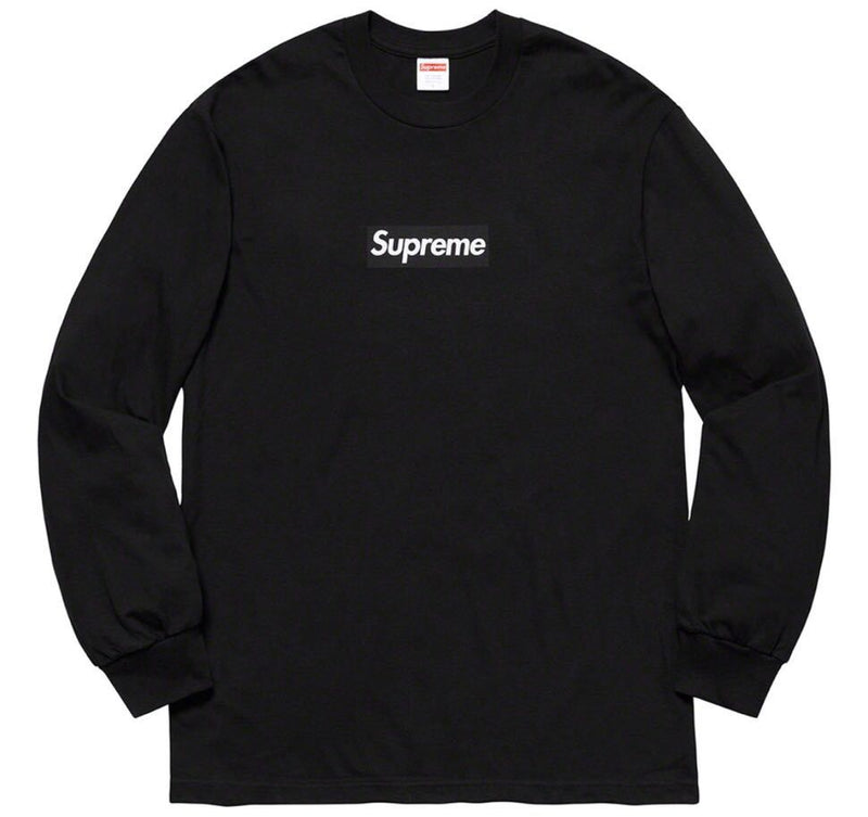 Camiseta Supreme LongSleeve Box Logo Preta