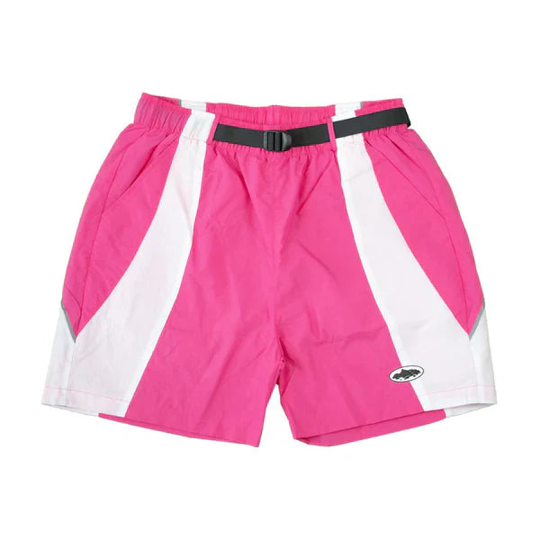 Shorts Corteiz Rosa Branco