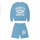 Conjunto Corteiz Shorts Property of CRTZ Azul