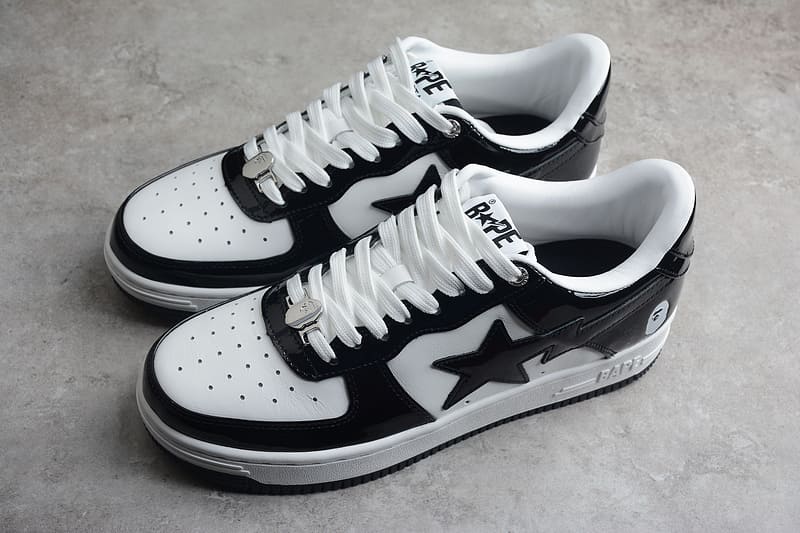 Bape Sta Low Black White