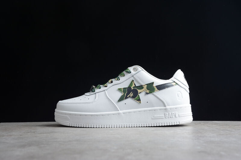 Bape Sta Low White ABC Camo Green