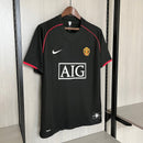 Camisa Manchester United 2007/08 - Retrô Masculino - Preta