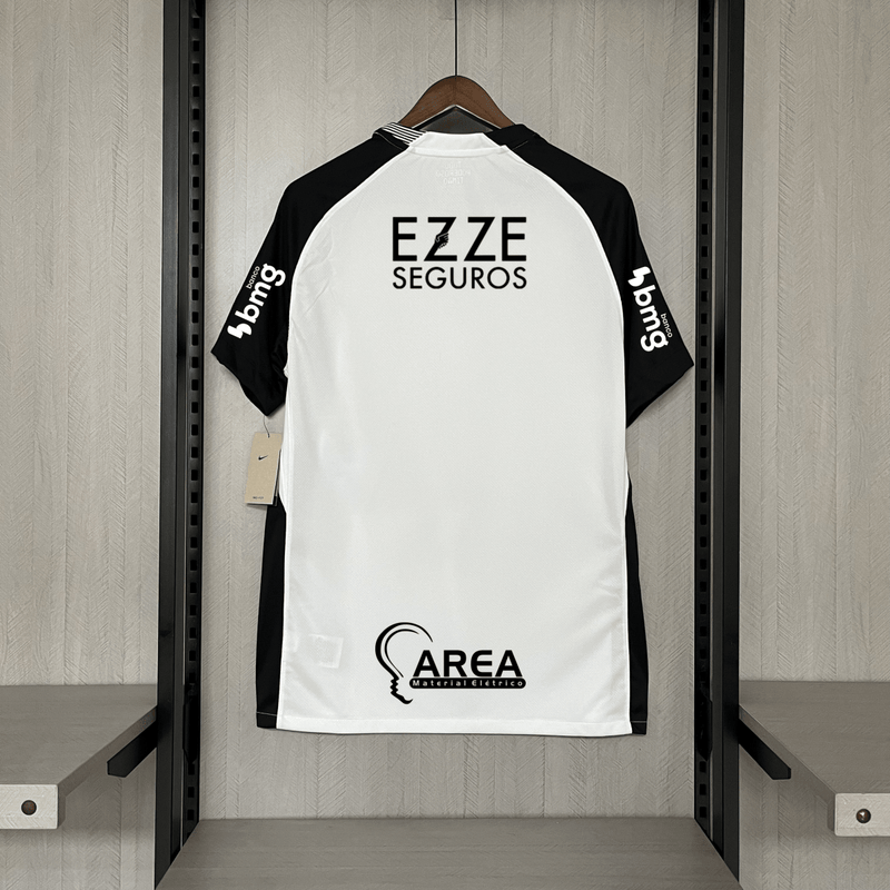 Camisa Nike Corinthians  I 2025  - Preta e Branca - Masculina