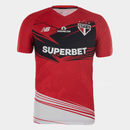 Camisa São Paulo 2025/26 s/n° Goleiro New Balance Masculina - Vermelho+Preto