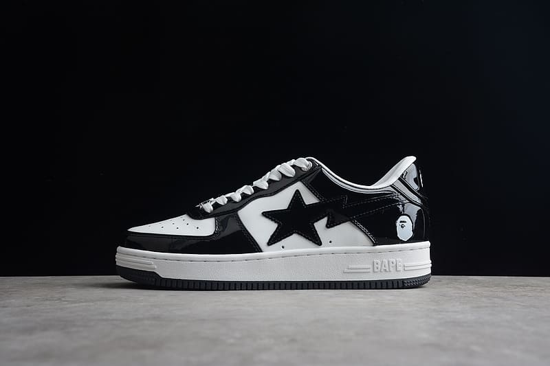 Bape Sta Low Black White