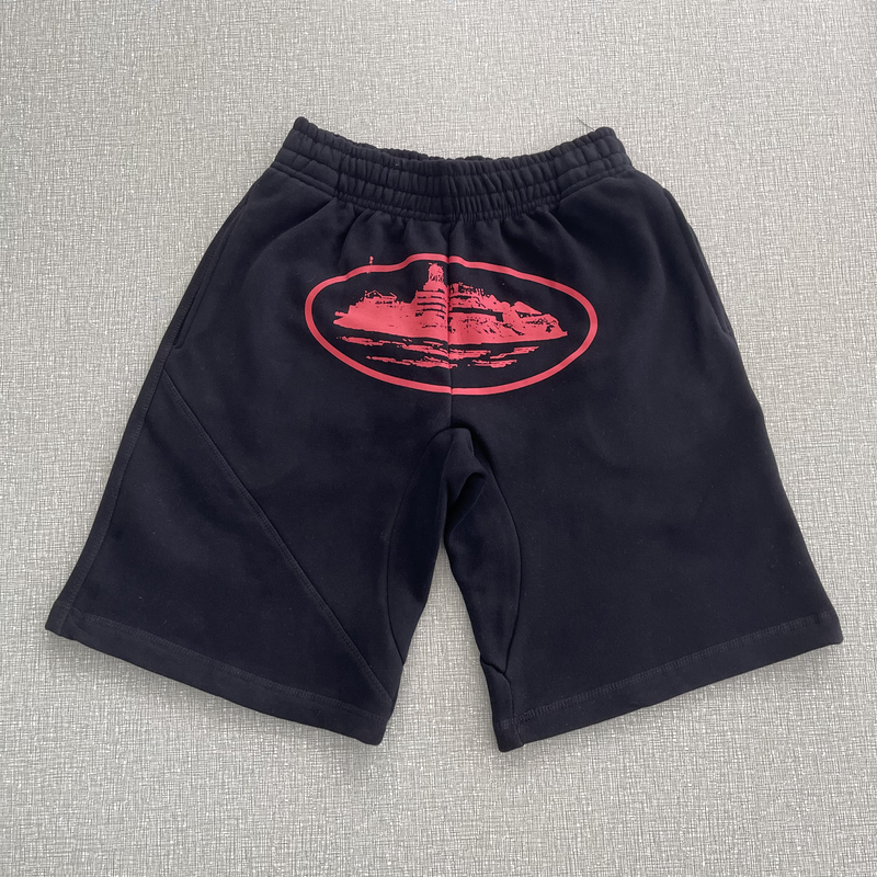 Conjunto Corteiz Shorts Black/Red