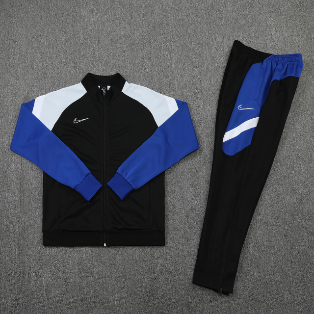 Conjunto Nike Sportswear Agasalho e Calça Preto e Azul