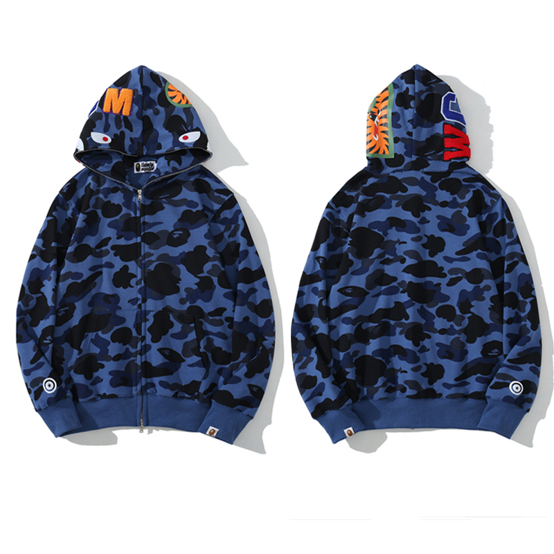 Moletom Bape Shark Fullzip Azul