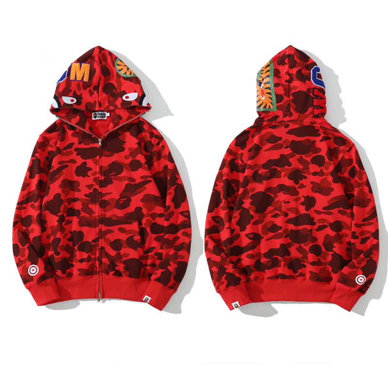 Moletom Bape Shark Fullzip Vermelho