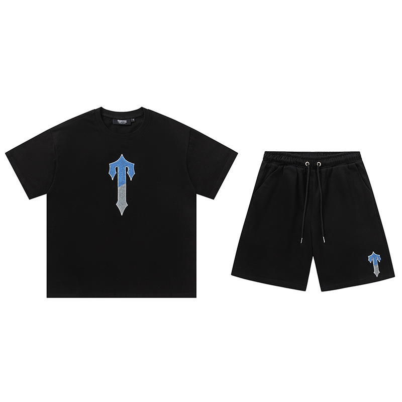 Conjunto Trapstar T Preto/Azul