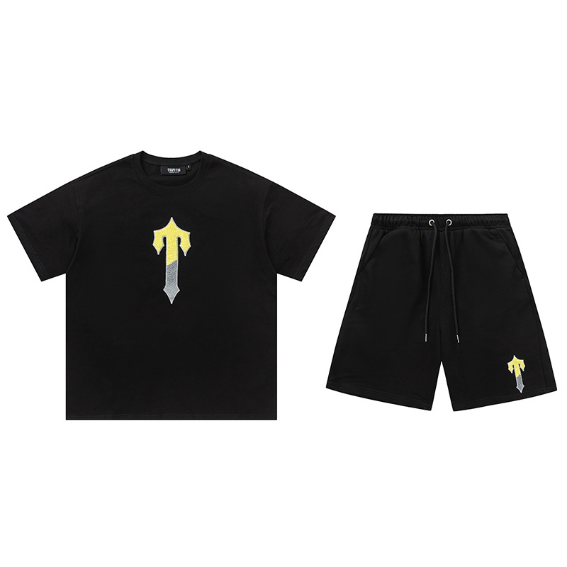 Conjunto Trapstar T Preto/Amarelo