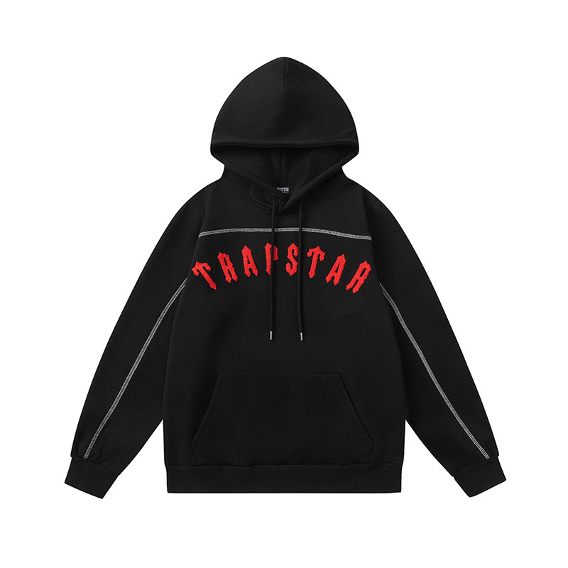 Blusa Moletom Trapstar Irongate Preto/Vermelho