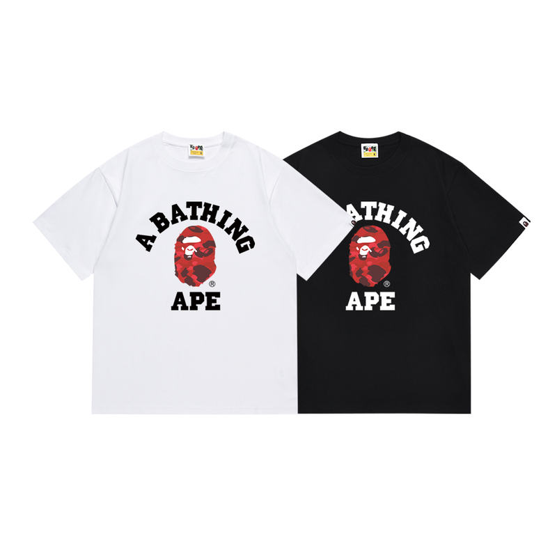 Camiseta BAPE A Bathing Ape Camo Vermelho