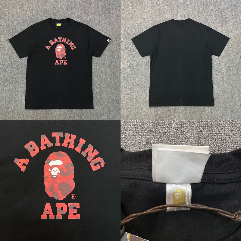 Camiseta BAPE A Bathing Ape Camo Vermelho