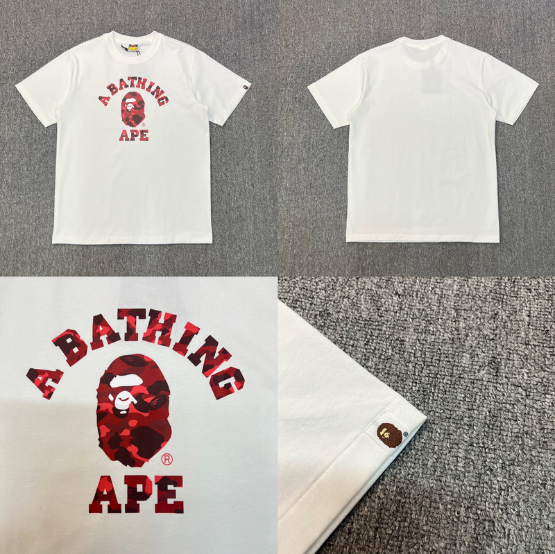 Camiseta BAPE A Bathing Ape Camo Vermelho