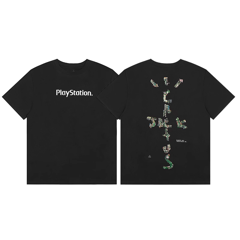 Camiseta Travis Scott Playstation Preta