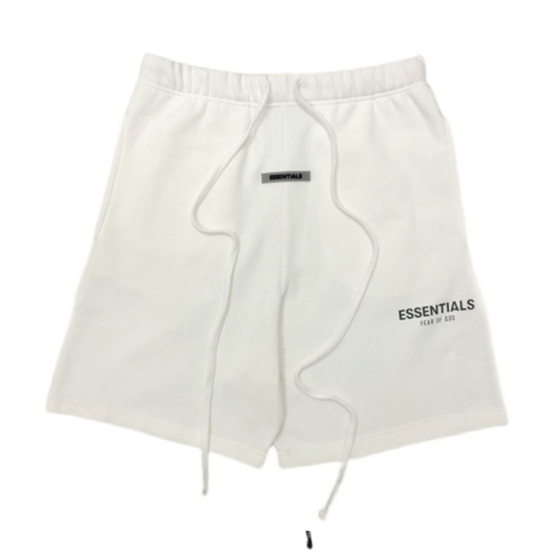 Shorts Moletom Fear of God Essentials Refletivo Off White