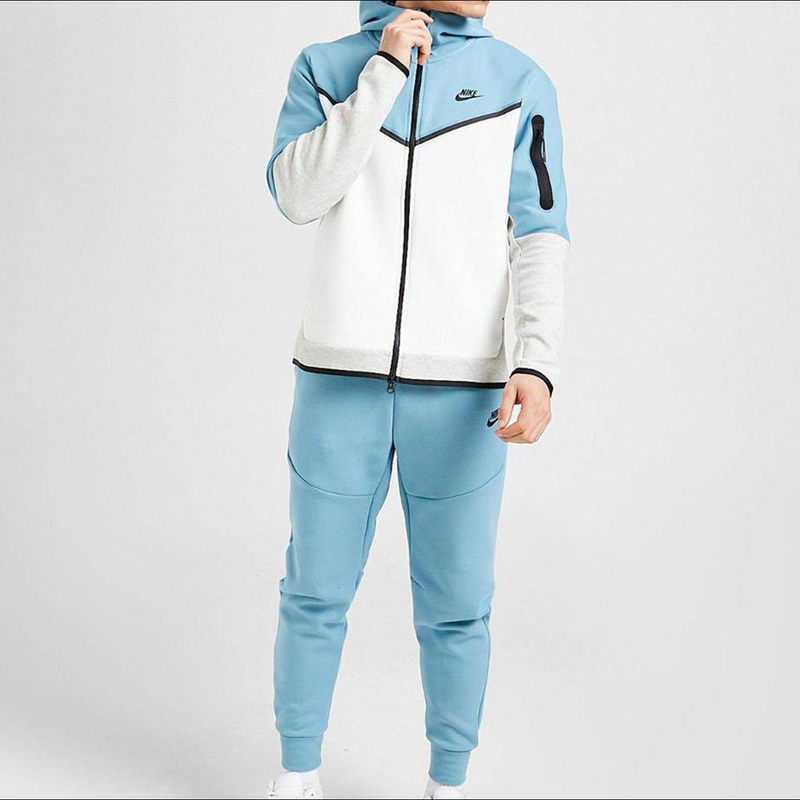 Conjunto Nike Tech Fleece Azul e Cinza