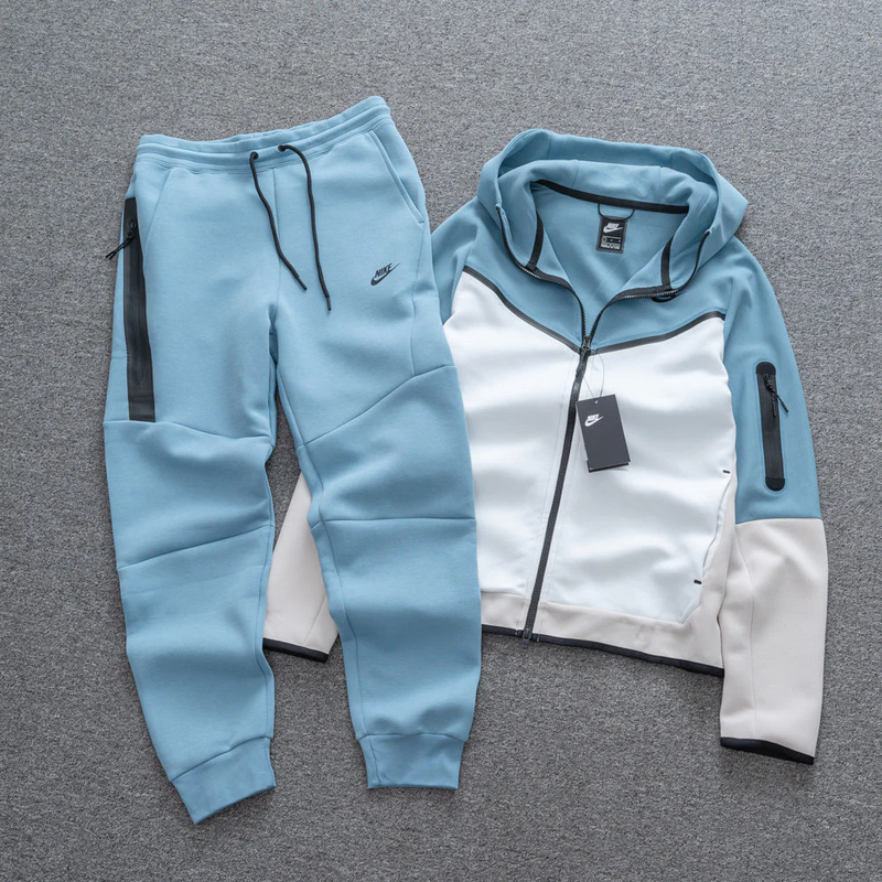 Conjunto Nike Tech Fleece Azul e Cinza