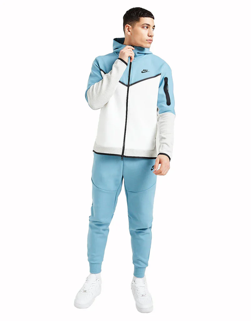 Conjunto Nike Tech Fleece Azul e Cinza