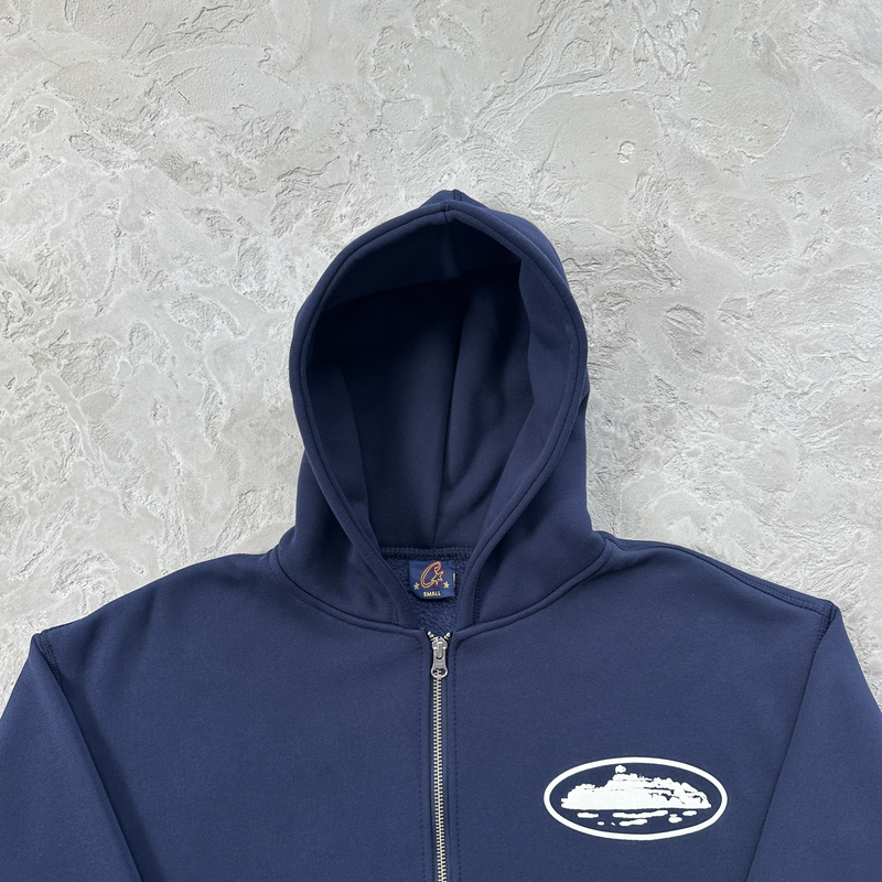 Blusa Moletom Corteiz Zip Up Azul