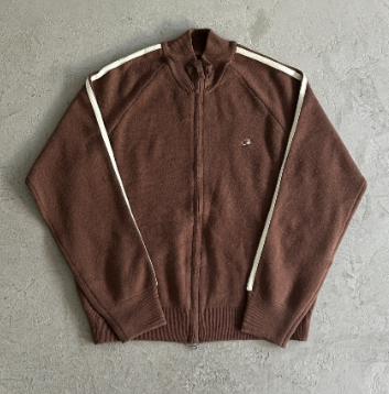Blusa Corteiz Knit Zip Up Fleece Marrom