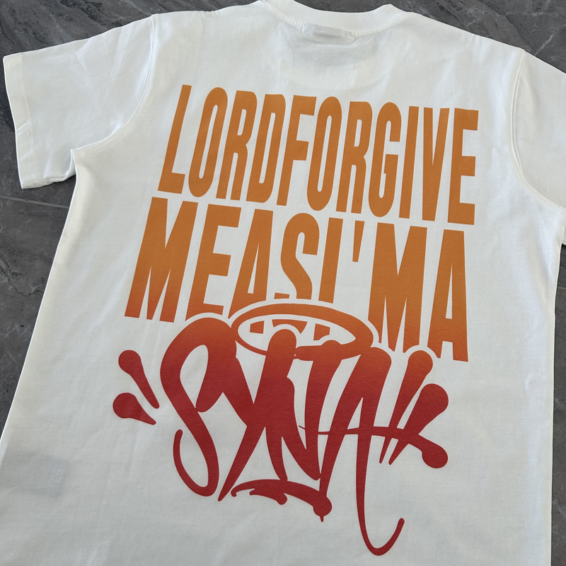 Camiseta Synaworld Lord Forgive Me Branca