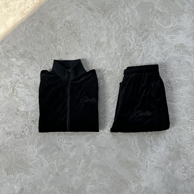 Conjunto Corteiz Veludo All Black