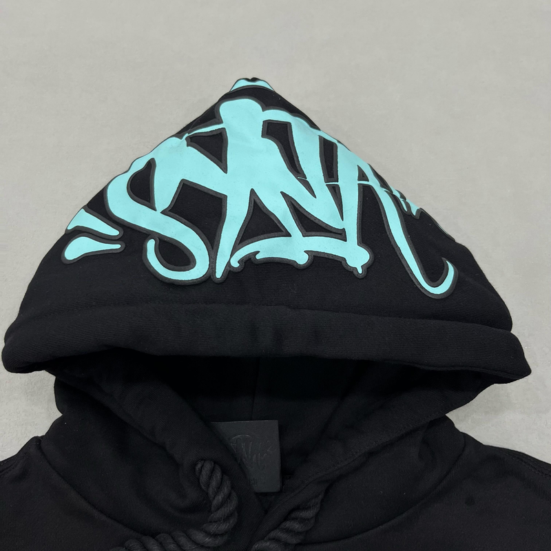 Moletom Syna World Logo Black Ciano