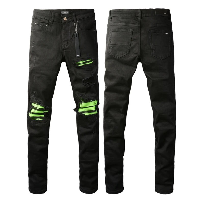 Calça Jeans AMIRI Ultra Suede MX1 Black Neon