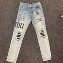 Calça Jeans AMIRI Lettering White Blue