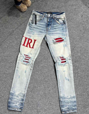 Calça Jeans AMIRI Lettering White Red
