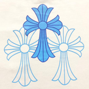 Camiseta Chrome Hearts Longsleeve White/Blue