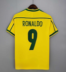 Camisa Seleção Brasileira Retrô 1998 Ronaldo 9 (PRONTA ENTREGA)