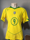 Camisa Seleção Brasileira Retrô 2004 Ronaldo 9 TOTAL 90