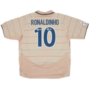Camisa Barcelona Retrô 2003/04 Bege Ronaldinho