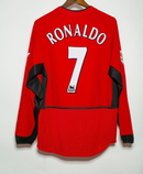 Camisa Manchester United Retro CR7 2003/04 Manga comprida